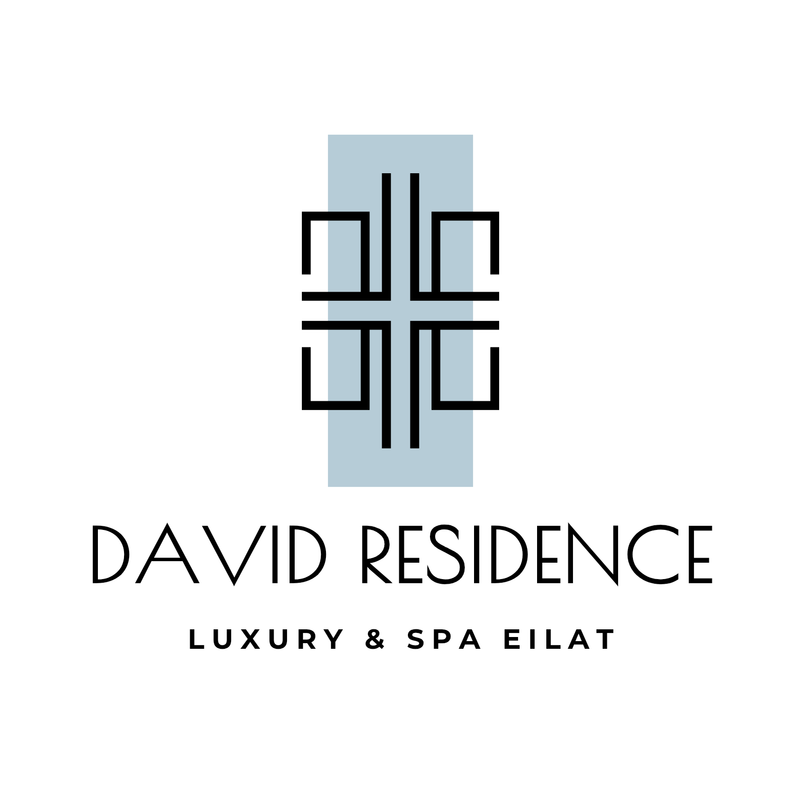 Black and Blue Elegant Hotel and Restaurant Logo